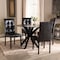 Baxton Studio Marie Dark Brown Upholstered and Finished Wood 5-Piece Dining Set 170-8030-10892 - alternate 9